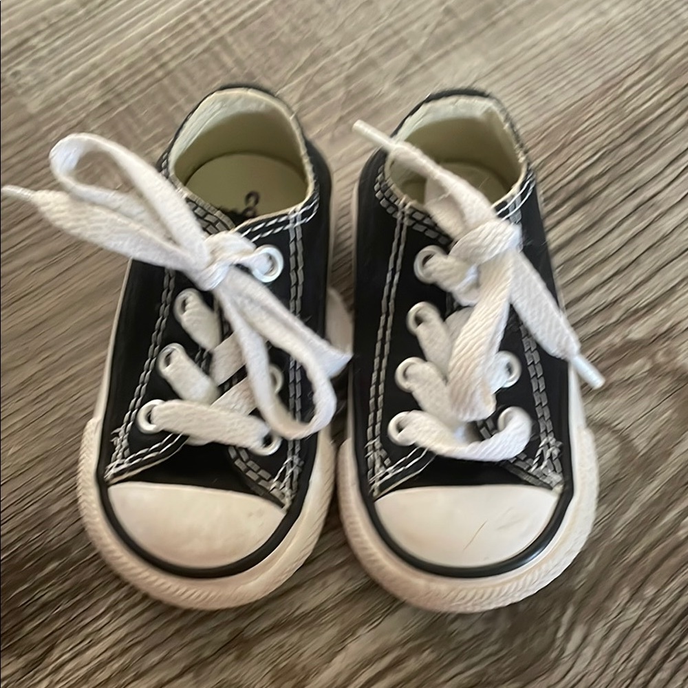 Baby Converse Black and White Sneakers Size 3